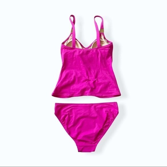 Liz Claiborne Y2K Pink Tankini Swimsuit 2 Piece Small - Picture 9 of 9